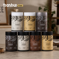 Boîte métallique scellée Tianhui, directement de l'usine, avec couvercle à vis – Contenant de stockage pour poudre de cacao et grains de café