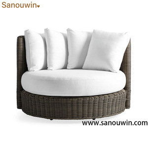 Chaise longue d'extérieur rotative toutes saisons, en <span class=keywords><strong>résine</strong></span> <span class=keywords><strong>tressée</strong></span> avec structure en aluminium - Product Image 3