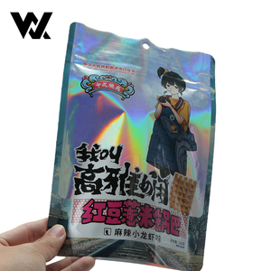 Custom Printed Smell Proof 3.5g Laser Holographic Cali Zip Lock Snack Chips Candy Cookies Doypack Stand up Pouch - Product Image 3