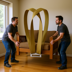 Arnés de sujeción para 2 personas con capacidad de carga de 1000 libras, correas ajustables para los hombros para mover muebles - Product Image 2