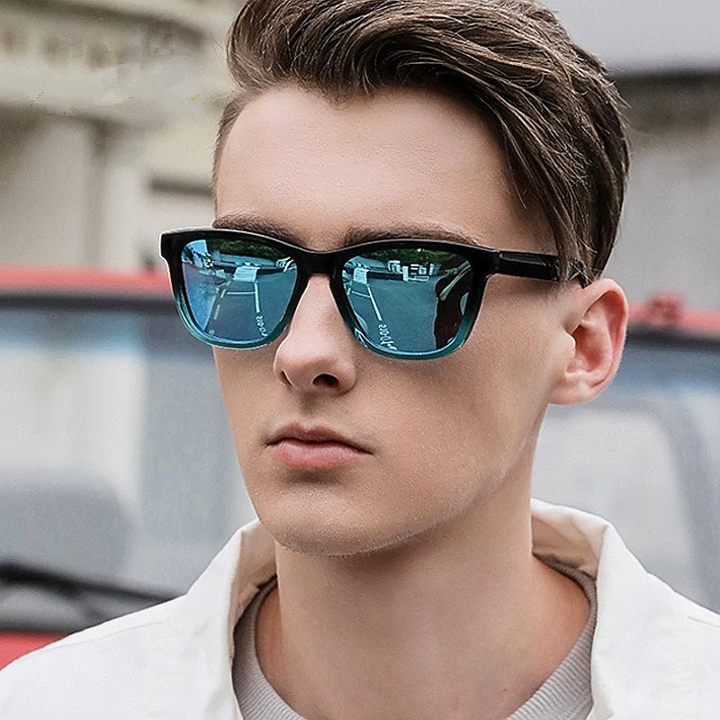 2025 lente de espejo de moda gafas de sol polarizadas cuadradas