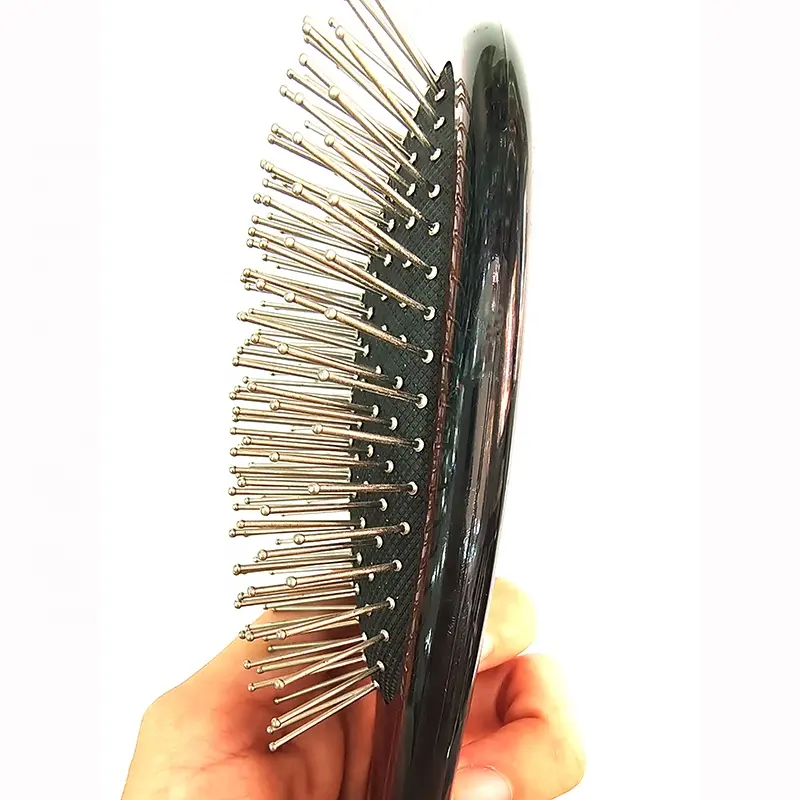 scalp massage pet comb air cushion paddle steel pin wooden detangling hair brush