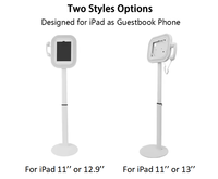Stand iPad métallique de 13 pouces avec impression en libre-service pour double usage comme livre d'or lors de mariages et événements (1 à 7 personnes)