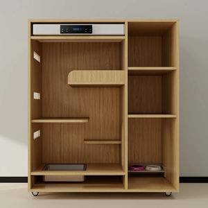 خزانات حيوانات أليفة متحركة بعجلات من الخشب الصلب مباشرة من المصنع متعدد الطبقات في الأماكن المغلقة - Product Image 1