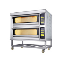 Four à pâtisserie électrique numérique robuste en acier inoxydable 430, cuisson précise, four commercial pour petites boulangeries