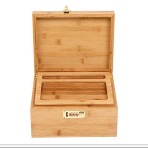 Bamboo <b>Storage</b> <b>Box</b> Rectangular Jewelry <b>Box</b> With Combination Lock Gift <b>Box</b> Customizable Packaging <b>Box</b> - Product Image 3