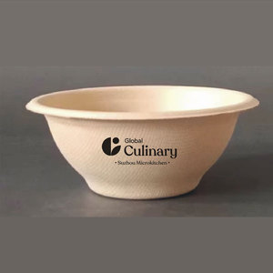 Conteneur alimentaire rond en bagasse personnalisé avec logo imprimé, compostable, pour restaurant, restauration rapide, salade, boîte à lunch, repas - Product Image 1