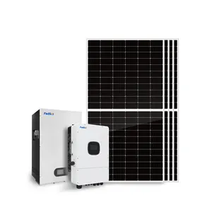 Baterai Surya Sistem hibrida tenaga surya luar ruangan sistem energi 10KW sistem surya pada Grid untuk penggunaan rumah