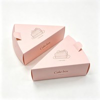 Boîte de rangement alimentaire triangulaire pliable personnalisée, boîte d'emballage en papier de qualité alimentaire écologique pour boulangerie, dessert, chocolat