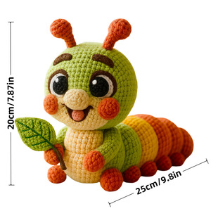 Venta Directa de Fábrica, Muñeco de Oruga Hecho a Mano, Adornos de Escritorio, Regalos para Niños - Product Image 6