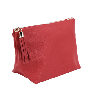 Women's Elegant Solid Tassel PU Leather Clutch Hand <b>Bag</b> Customized with Zipper Closure for Cosmetic Travel Use Newest Style - Product Image 4