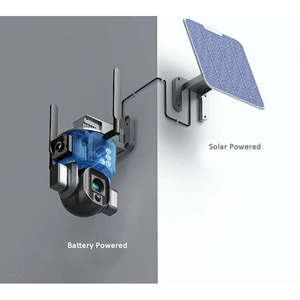 Alta calidad 10X Zoom óptico exterior 8MP CCTV sistema de cámara de seguridad visión nocturna 4G tarjeta SIM Panel Solar CCTV Solar - Product Image 5