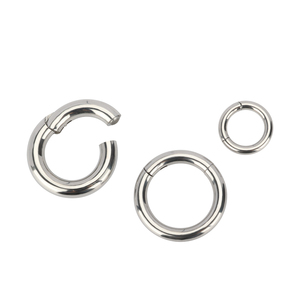 Showfay acciaio chirurgico anelli a cerchio 316L anelli al naso grandi dimensioni gioielli Clicker segmento anelli all'ingrosso - Product Image 5