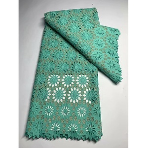 Nouveau produit, tissu en dentelle de cordon en tissu, avec des motifs Aso Oke perlés, pour les femmes nigérianes, vêtements de fête - Product Image 3
