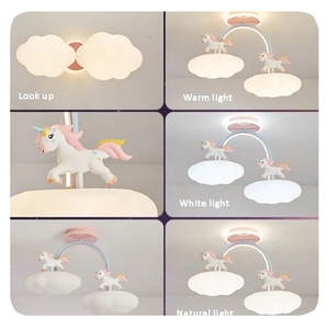 Luce rosa della stanza della principessa luce del <span class=keywords><strong>soffitto</strong></span> del fumetto unicorno lampada a forma <span class=keywords><strong>di</strong></span> nuvola calda romantica camera dei bambini della bambina lampade a <span class=keywords><strong>soffitto</strong></span> della camera da letto - Product Image 3