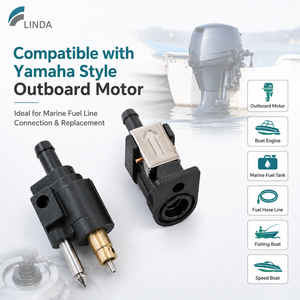 Conector Rápido de Línea de Combustible para Motor Fuera de Borda, de Aluminio Negro, Duradero, para Motores Marinos Yamaha de 2 Tiempos y 2 Cilindros - Product Image 5