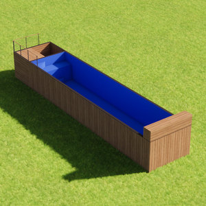 Tùy chỉnh 20ft trên mặt đất sợi thủy tinh FRP vận chuyển container hồ bơi độc đáo ngoài trời người lớn Nhà Kích thước nhỏ thiết kế - Product Image 3