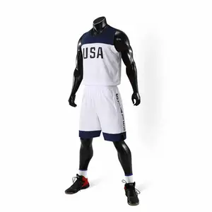 メンズUSAバスケットボールセットユニフォームキットスポーツ服バスケットボールジャージカレッジトラックスーツDIYカスタマイズされたアジアサイズ