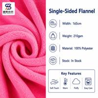 Approvisionnement direct usine – Tissu en flanelle 100 % polyester tricoté, écologique, anti-boulochage, simple face, toucher doux pour literie et vêtements pour filles