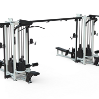 Équipement de fitness de musculation Commercial Gym 8 entraîneur de base avec caractéristiques en acier réglables pour la musculation et le travail des jambes