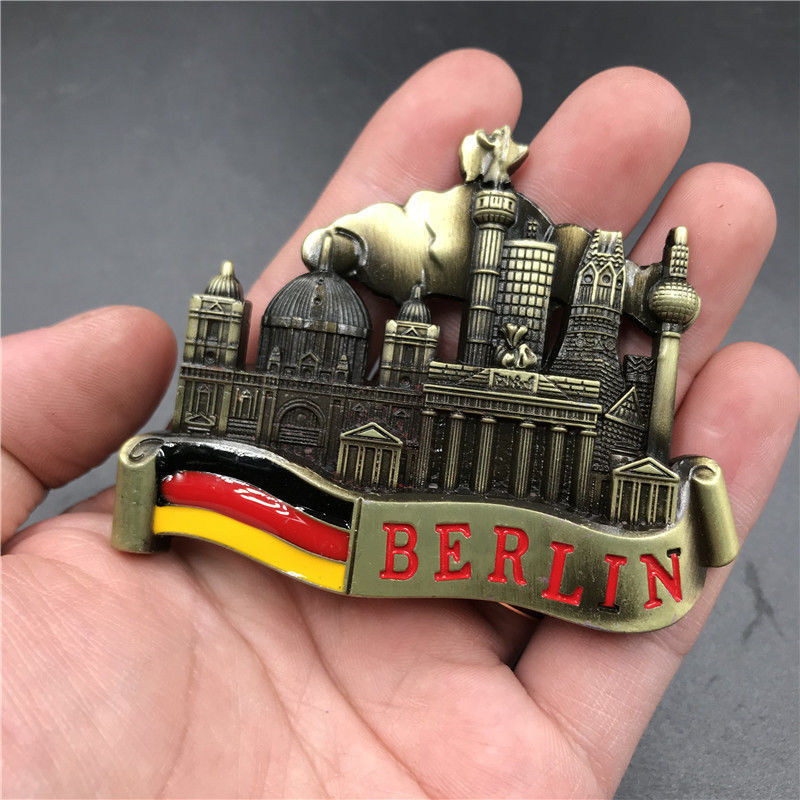 Berlin Wall Germany 3D Fridge Magnet - Resin Souvenir Decoration, 10x4 Cm, Tourist Gift