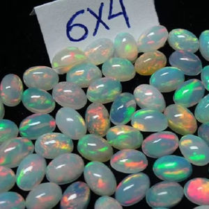 Excellent cabochon ovale taillé 100% opale éthiopienne naturelle pierres précieuses en vrac fabrication de bijoux véritable pierre précieuse de taille calibrée - Product Image 1