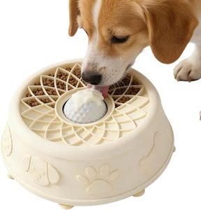 Bol à lécher pour chien 2026 avec balle, en silicone, design floral, antidérapant, pour soulager l'anxiété - Product Image 1
