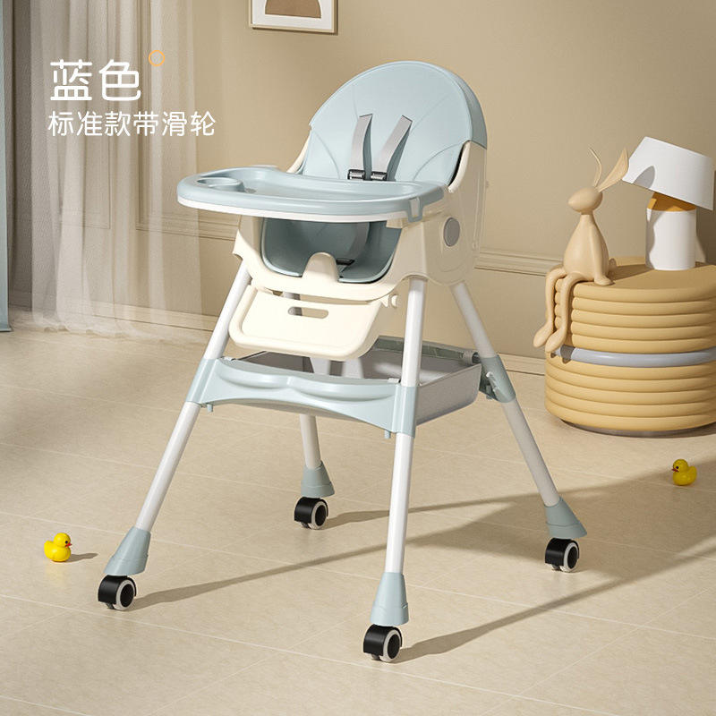 Ruedas de pata alta, azules.