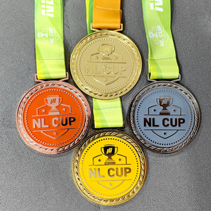 Nhà Sản Xuất Tùy Chỉnh Vàng Và Bạc Huy Chương Thể Thao Vui Vẻ Chạy Và Đua Finisher Thể Thao Kim Loại Giải Thưởng Vui Vẻ Chạy Á Hậu Đua Huy Chương - Product Image 1