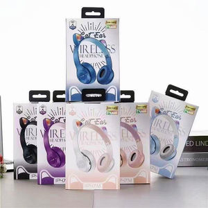 Auriculares <span class=keywords><strong>inalámbricos</strong></span> Oreja de gato con micrófono Diente azul Luz brillante <span class=keywords><strong>Cascos</strong></span> de graves estéreo Niños Gamer Girl Regalos PC Teléfono Auriculares para juegos - Product Image 4