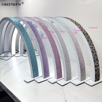 Lampe à LED pour ongles en gros avec impression de logo gratuite, lampe de table demi-lune, strass rose et blanc, lampe de bureau pour salon de manucure 40W, lampe à ongles demi-lune