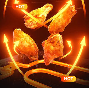 Freidora de Aire de Alta Calidad sin Aceite, Horno Digital <span class=keywords><strong>Airfly</strong></span> de 1800W con Acero Inoxidable de 10L, Freidora de Aire Eléctrica con Pantalla Táctil para Uso Doméstico - Product Image 4