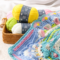 Fil de polyester personnalisé en gros, fournisseur d'usine, fil à crocheter filé à anneaux, fil pour sacs, tricotage à la main, tissage