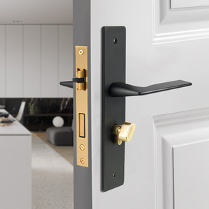 BR555-<span class=keywords><strong>106</strong></span> Poignées de porte à levier en laiton de luxe personnalisées, design moderne à <span class=keywords><strong>prix</strong></span> avantageux pour serrures de porte extérieures résidentielles, quincaillerie robuste - Product Image 3