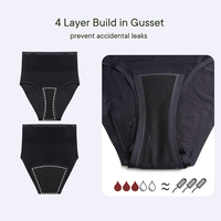 LYNMISS Culotte Menstruelle Gainante Taille Haute en Coton Anti-Fuite avec Contrôle du Ventre