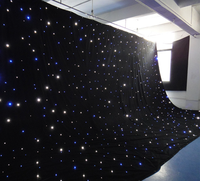 Telón de Fondo LED con Diseño de Cielo Estrellado para Escenarios, Cortinas Decorativas para Teatro, Bodas y Eventos