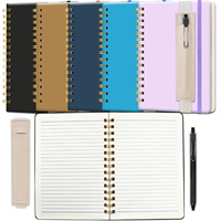 Cuaderno de Tapa Dura con Espiral y Líneas A5, con Soporte para Bolígrafo y Páginas Rayadas, 8.3x5.7 Pulgadas, Cuaderno de Regalo para la Escuela/Trabajo