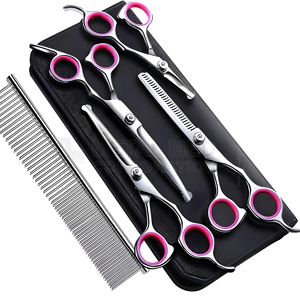 Pet Grooming Stainless Steel Thinning <b>Scissors</b> for Cats and <b>Dogs</b> with Curved Blades and Sharp Tips - Product Image 1