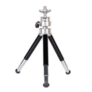 Adjustable Lightweight Portable Mini Telescopic Aluminium 3 Section Table Selfie Tripod Stand for Camera Broadcast Live Stream