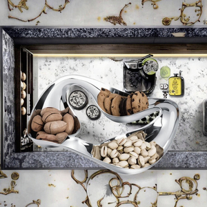Bol en acier inoxydable argenté, écologique, résistant à la chaleur, compatible lave-vaisselle, pour la maison, le bureau, décoratif, moderne, pour bonbons, fruits, fêtes - Product Image 3