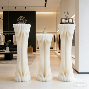 Espositore Professionale Pieghevole a Colonna Romana Classica Europea per Tavolo Dessert Matrimonio, Decorazione Casa, Vetrina e Merchandising - Product Image 2