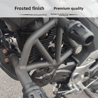Pour moto Haojue DL150 : Barre de protection antichute, garde-mains pour sacoches latérales, modification de porte-bagages arrière/support de selle (acier au carbone)