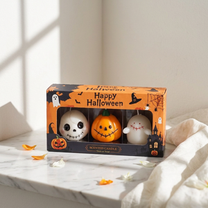 Happy Halloween Handmade Scented <b>Candles</b> <b>Set</b> Skull Pumpkin Ghost Art <b>Candle</b> Decorative <b>Gift</b> for Party Decoration 20-40 Hours - Product Image 6