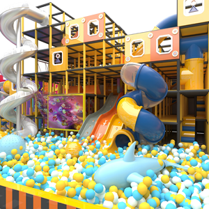 <span class=keywords><strong>Aire</strong></span> de <span class=keywords><strong>jeux</strong></span> intérieure de 9 m de hauteur avec toboggan en spirale et structures de jeu multi-niveaux |   Équipements d'amusement commerciaux pour enfants - Product Image 2