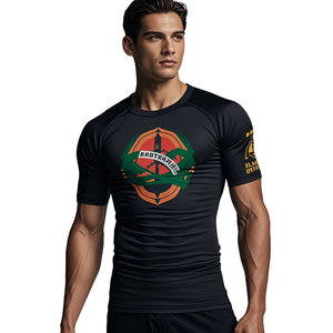 Rashguard MMA personnalisé pour hommes, logo personnalisé, Rashguard de grappling sans kimono, uniformes de Jiu Jitsu BJJ, maillots de compression unisexes - Product Image 4