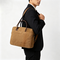 Sac messager rigide en toile cirée imperméable classique vintage pour homme YCW, sacoche pour ordinateur portable 15,6 pouces, sac à bandoulière