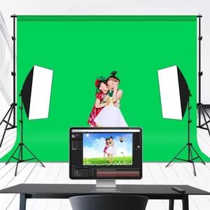 PULUZ 3m x 2m fotoğraf arka plan yeşil katlanır Video yeşil ekran bezi arka