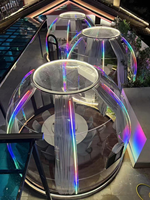 Dôme Hôtelier Intelligent en Métal Moderne pour Suite Bulle – Tente Dôme Bulle pour Chambre Étoilée