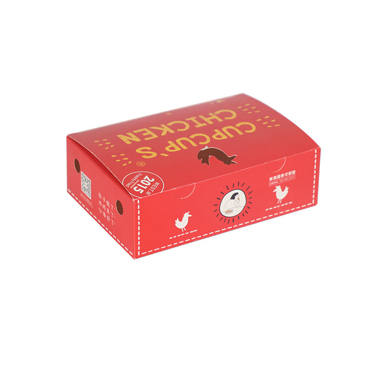 Wholesale restaurant use fried chicken fast food carton takeaway box portable disposable paper box