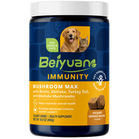 Tablet Pendukung Kekebalan Tubuh untuk Anjing & Kucing Reishi Shiitake Turkey Tail Maitake Campuran Vitamin 180g 90 Tablet Meningkatkan Kesehatan Secara Keseluruhan